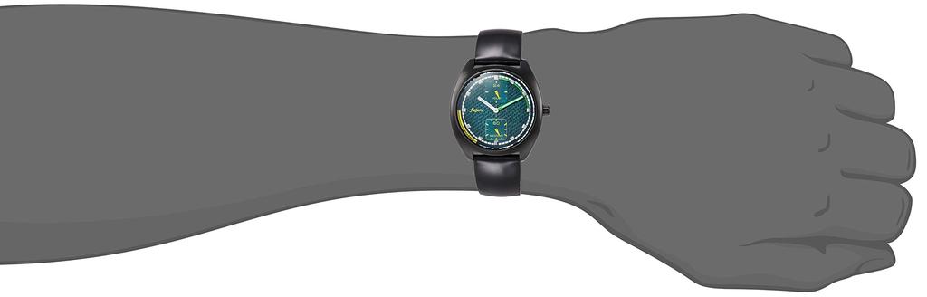 Alba Fusion Retro Futuristic Color Taste Green Dial Curved Hardlex Reinforced Waterproof для повседневной жизни AFSK403 Black [Seiko Watch] 90-е (10 АТМ)