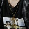Fashion Cross Pendant Necklace For Men Prayer Stainless Steel Dubai Crux Chain Choker Christ Jewellry