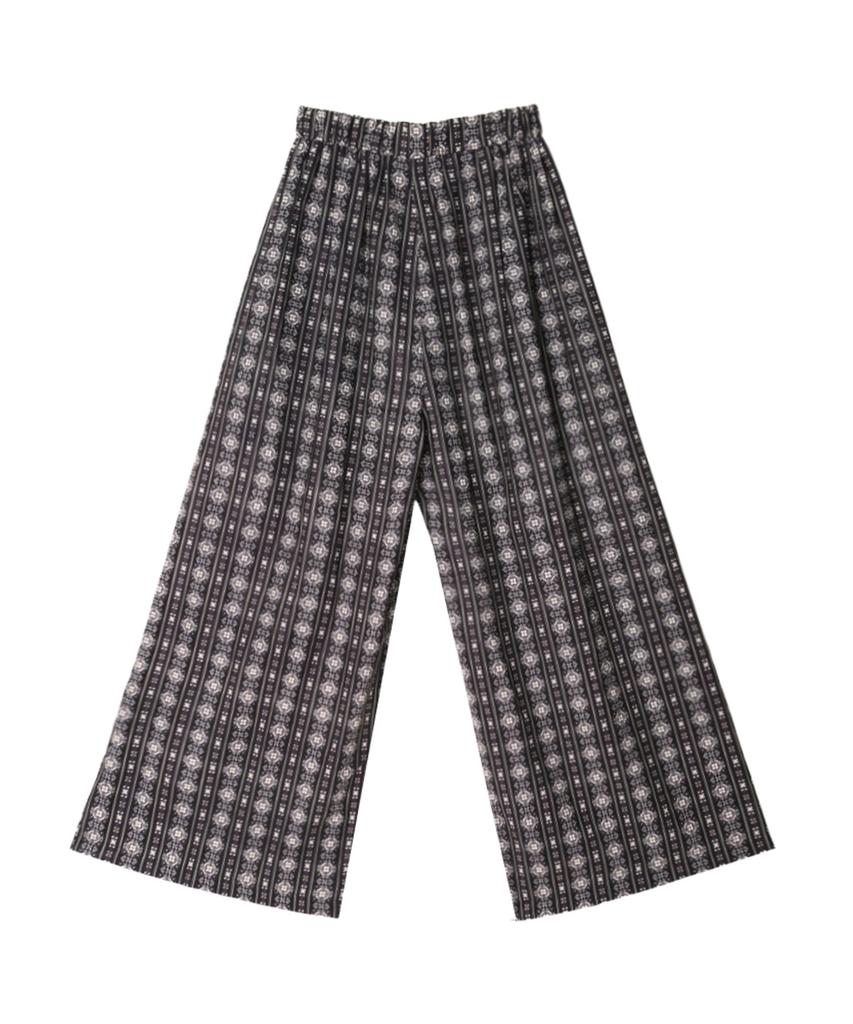 VIKINI VENDER Ethnic Slit Long Pants - Black