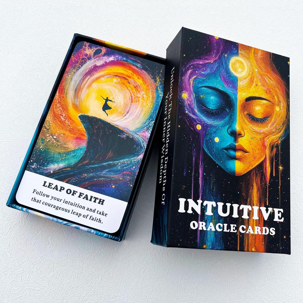Intuitive Oracle Oracle Cards for Oracle Card Deck to Awaken Inner Enhance Psychic Spiritual Cards, Beginners, 56-Card Wisdom, Abilities, Guidance.