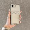 Прозрачный кошелек-чехол для телефона для iPhone 16e 17e 16 17 E Прозрачный держатель-слот для карт Чехол