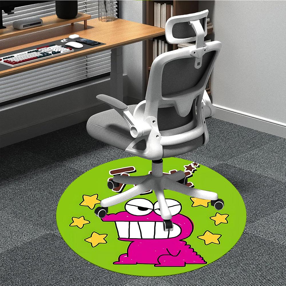 1pc Crayon Shin-chan Chibi Monster Office Round Area Rug, Under Office Chairs Bedroom Living Room Home Decor, Available in Various Sizes0
