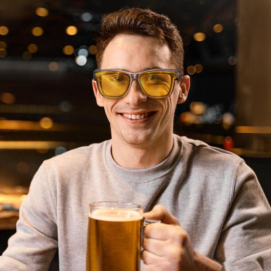 Anti Glared Polarized Sunglasses Over Glasses Night Vision Glasses Nighttime Driving Glasses UV400 Protection Wraparound Sunglasses