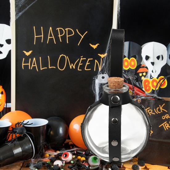 250 мл пробковая бутылка ведьмы-волшебника для Хэллоуина с поясом из искусственной кожи, одежда в стиле Ренессанс, средневековый аксессуар, декор для пояса, бутылка для зелья