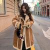 Suede Lamb Wool Coat for Women Winter Thickened and Velvet New Long Fur All-in-one Cotton Coat