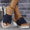 Fashion Summer New Plus Size 43 Women'S Shoes Foreign Trade Slippers Woman Slippers Wedge Heel Thick Sole Lightweight Casual Shoes