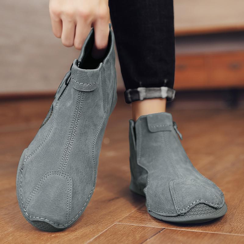 Men's Leather Shoes Casual Sneakers Plus Size 39-46