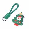 Exquisite Christmas Key Ring Sewn Leather Elk Pendant Versatile Santa Claus Keychain  Kids