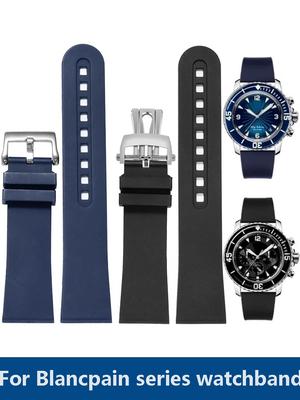 Классический ремешок из фторкаучука для часов Blancpain 50 search 5000/5015/5200 Series Men's Watch Chain Accessory Bracelet 23MM