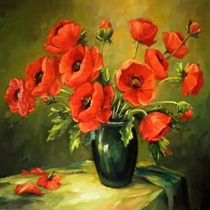 5D DIY Алмазная картина Полный круглый дрель Цветы Набор для вышивки крестом Алмазная вышивка Пион Горный хрусталь Искусство Домашний декор