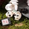 Mini Halloween Miniature Figurine Spider Bat Candle Skull Cartoon Scary Rabbit Statue Micro Landscape Pranky Prop
