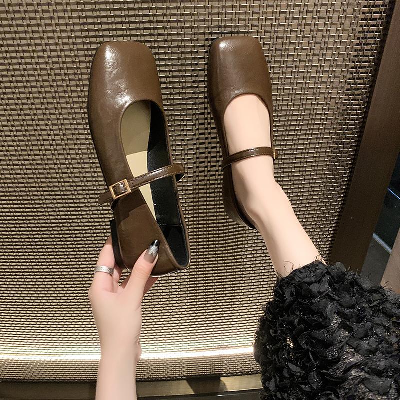 2024 Весенние одинарные туфли Модные неглубокие женские туфли без застежек на плоской подошве Женские повседневные балетки для отдыха на открытом воздухе Женская обувь на плоской подошве