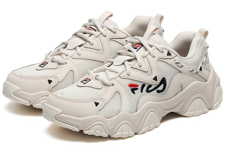 Women's Sneakers FILA Fluid 4 Lightweight Height Increasing Low top Casual Shoes Women's Antique White