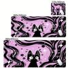 Cute Line Black Cat Desk Mat Gamer Mousepads XXL Office Mouse Pad Grey Desk Mat Large Gaming Mousepad Mouse Mats For Computer