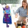Handmade Resin Kitchen Witch Luck Charm Witch Figurine Hanging Decoration Cartoon Cooking Witch Statue Gift for Mom Home Kitchen Decor