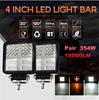 Светодиодный рабочий свет 354 Вт 4 дюйма Точечный Прожектор Световая панель Внедорожные аксессуары 4x4 Комбо 12 вольт Светодиодный прожектор для грузовика внедорожника лодки 3000K 6000K Лампы