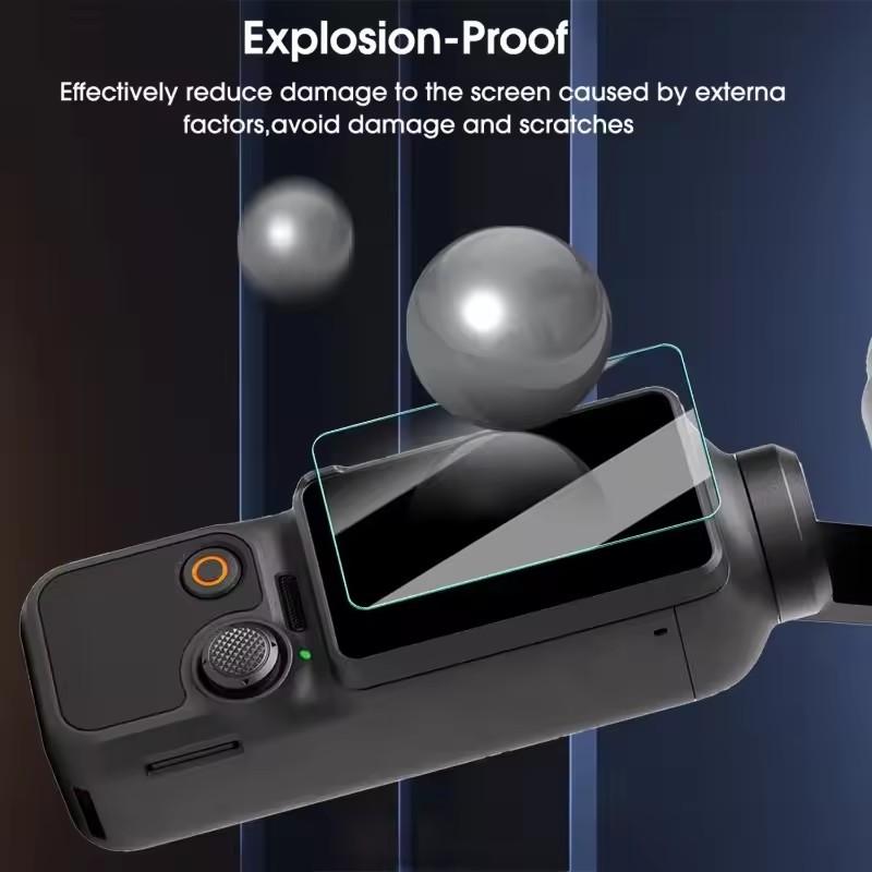 Пленка из закаленного стекла для DJI OSMO Pocket 3 Защитная пленка для экрана Защитная пленка для объектива от царапин Защитная крышка для аксессуаров DJI Pocket 3