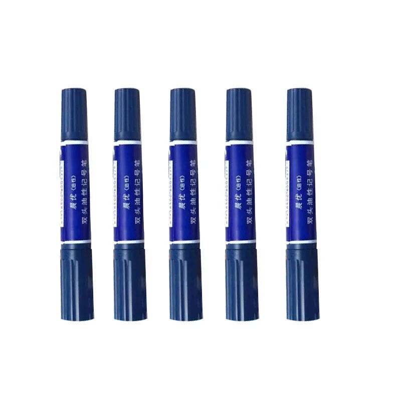 Маркер с толстым наконечником Черный Синий Красный Без выцветания цвета на обоих концах Водонепроницаемый Двусторонний На масляной основе С большим наконечником