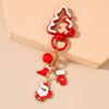 Christmas Tree Keychain Women Girls Santa Claus Snowman Key Ring Pendants For Handbag Decor Diy Key Chain Year Gifts