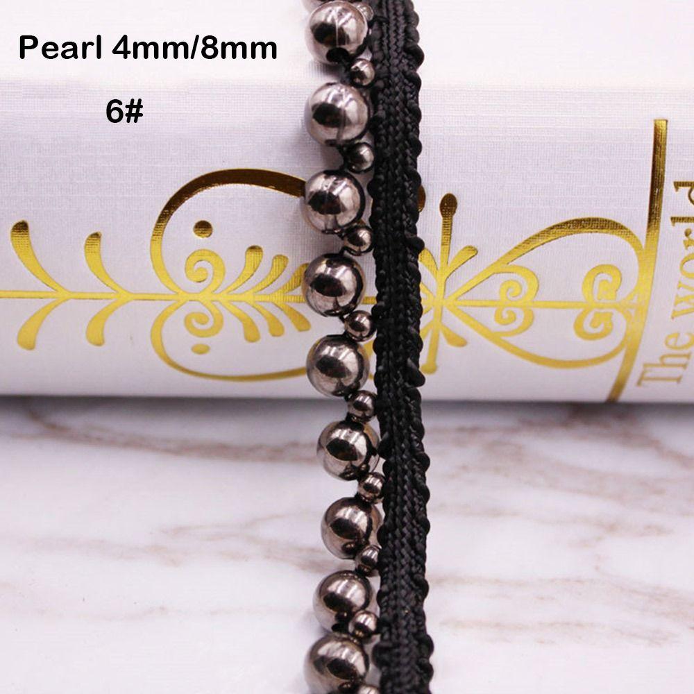 Ткань для одежды Отделка Кружевная отделка Ручная работа Жемчужная бисерная кружевная лента Жемчужная оплетка Кружевная лента