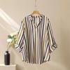 YYFS Женские Модные Повседневные Весенне-Осенние Полосатые Принтованные Костюмы с Брюками и Длинным Рукавом с V-образным Вырезом