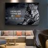 Motivational Quote Black Lion Tiger Canvas Paintings Inspired Art Classic Poster and Print Wall Painting for the Office of Home Decor