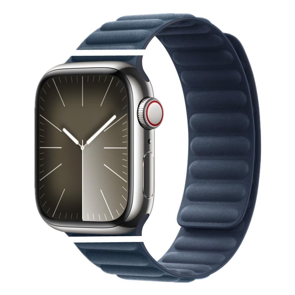 Apple Watch Fine Woven Twill Leather Magnetic Band for Series 5-9 & SE
