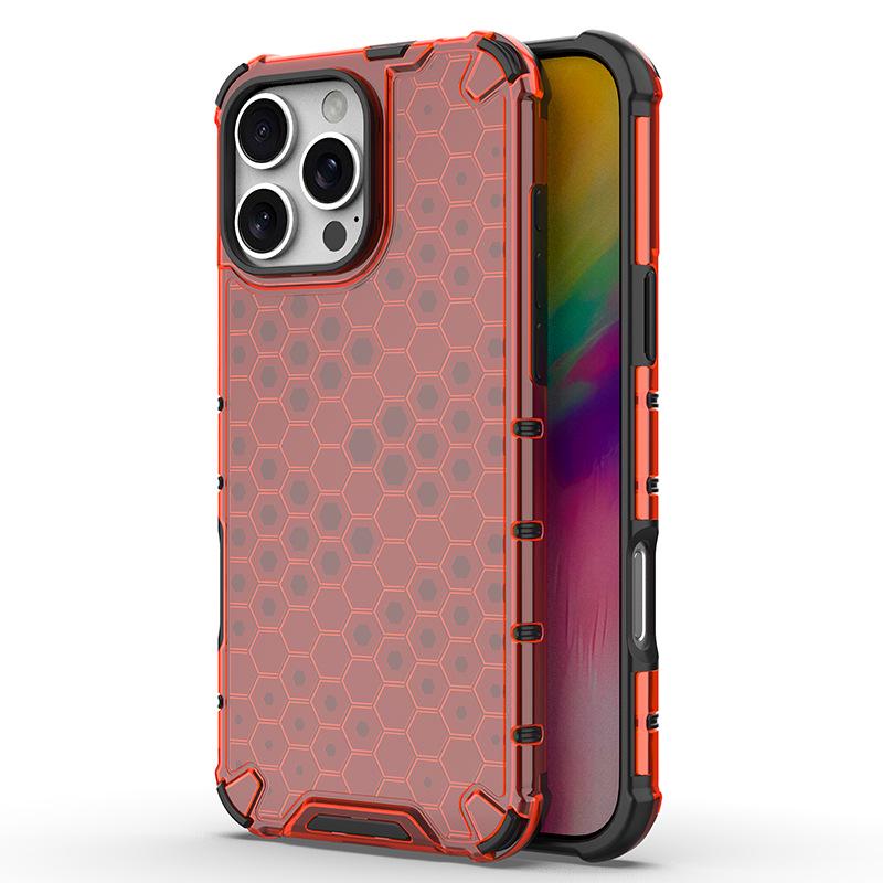 iPhone 17 Pro Max Полупрозрачный защитный чехол с сотовой структурой для отвода тепла и воздушными подушками, защищающий от падений
