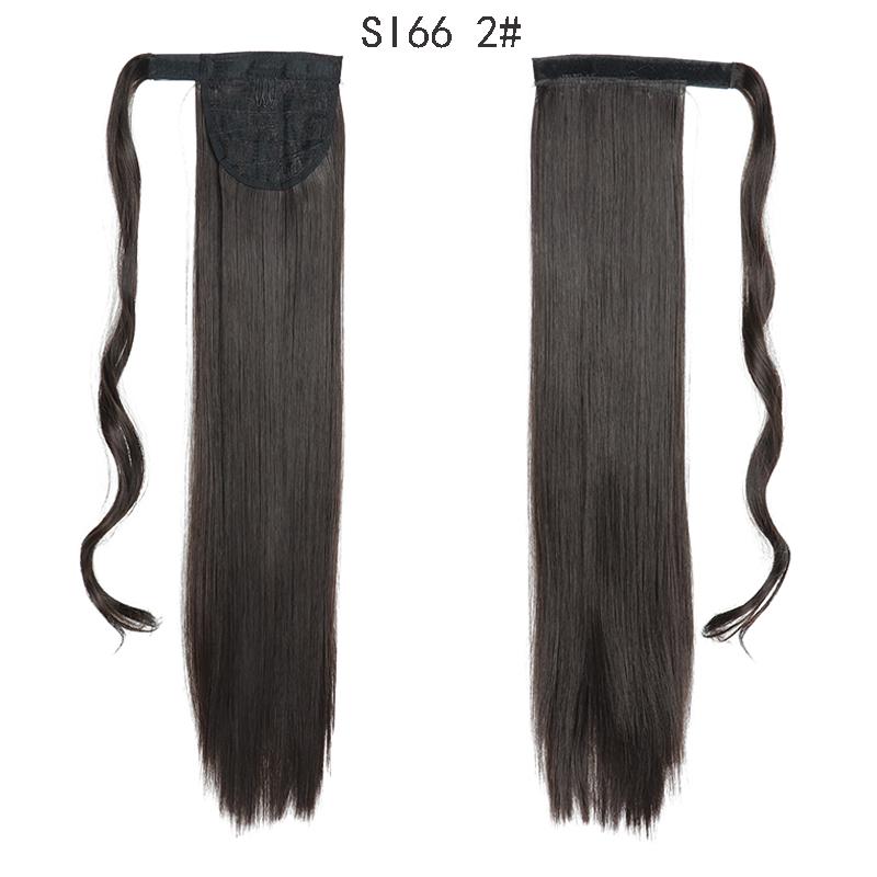 Straight Synthetic Clip In Drawstring Ponytail Hairpieces for Women High Temperature Fiber
