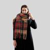 Designer England Classic Plaid Fringed Scarf Women's Winter with Soft and Thickened Scarf Direct Sale