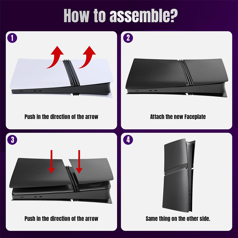 Крышка лицевой панели консоли ABS Hard Shell Пылезащитная крышка пластины противоударный защитный чехол для PS5 Pro Disc/Digital Edition