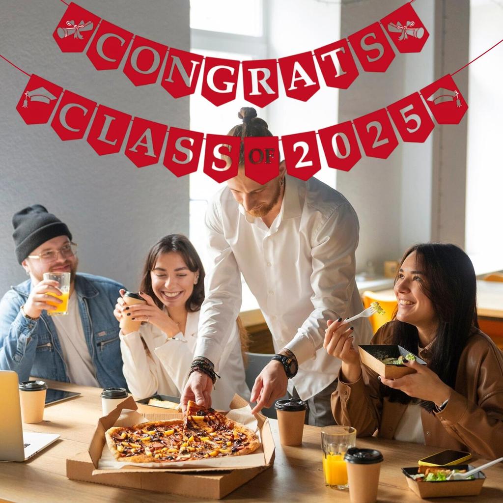 Выпускной сезон флаг вечеринка украшение макет сцены, атмосфера баннер