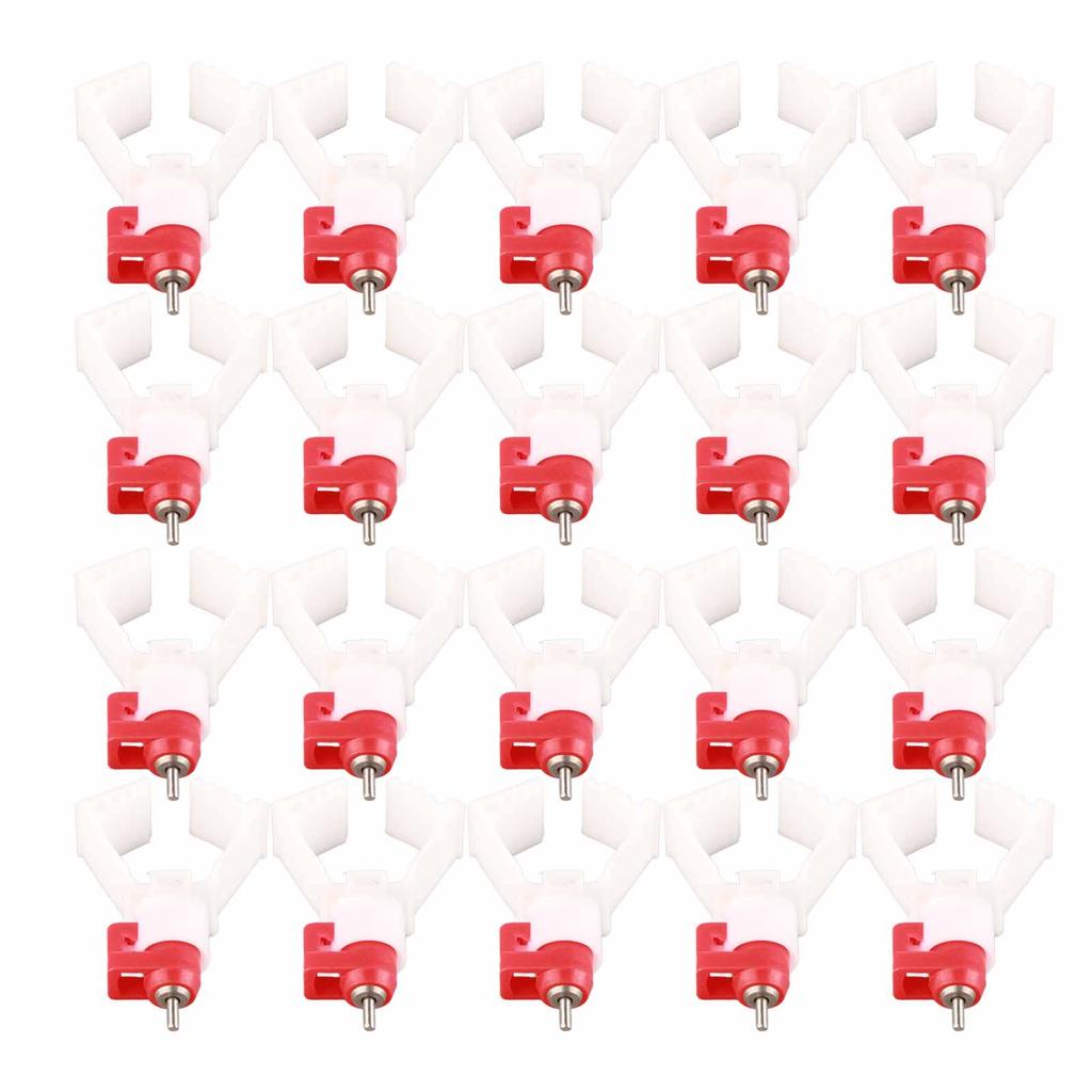 20Pcs Square Tube Automatic Poultry Drinker Drinking Nipple Farm Accessories for Chicken Use