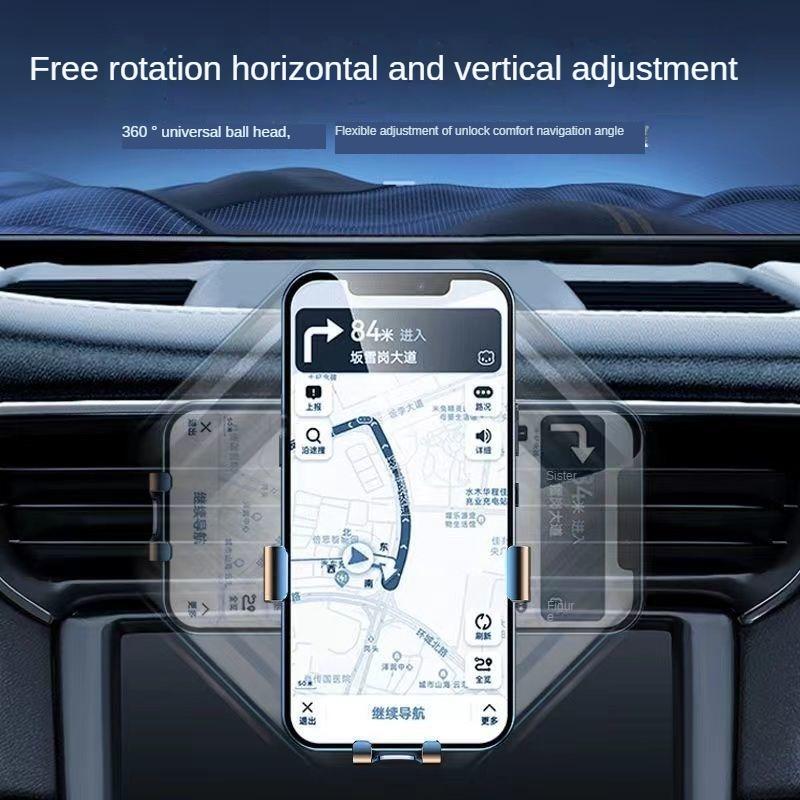 [Сплав] Металлический автомобильный держатель для телефона Высококачественный стабильный автомобильный вентиляционный отверстие Специальный универсальный универсальный навигационный держатель Новый (Стабильный крючок)