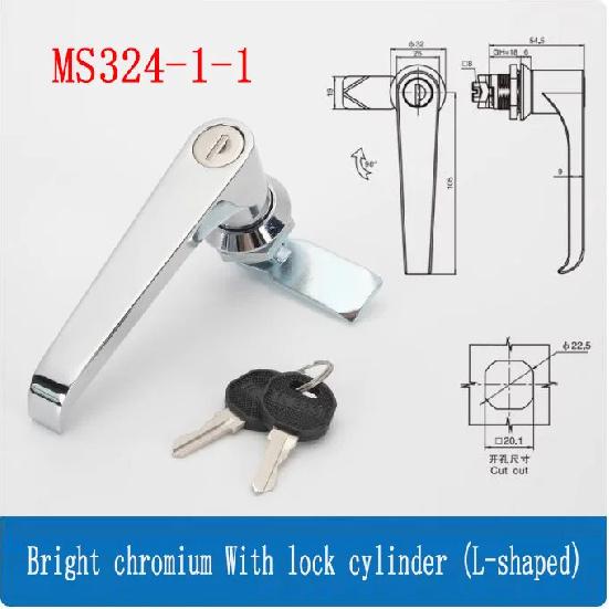 MS324 Industrial Cabinet Door Handle Lock Zinc Alloy Chassis Cabinet Door Lock Distribution Box Switch Cabinet Door Lock