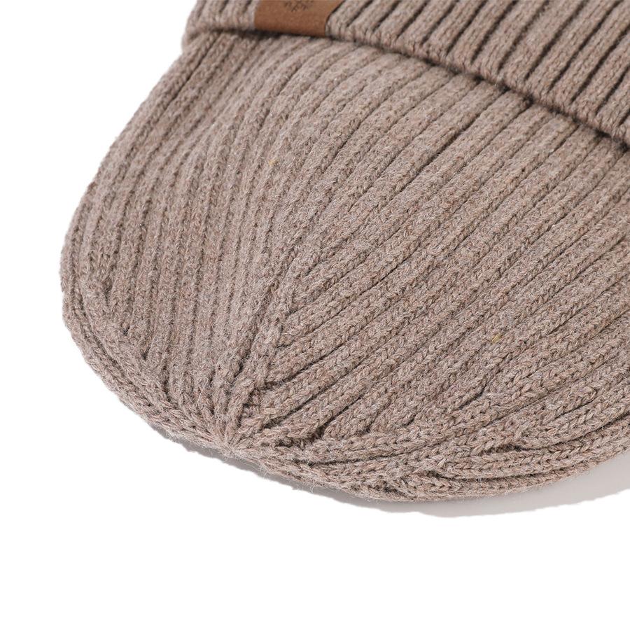 Winter Men's Knitted Hat Scarf Kit Stretch Warm Hat Two-Piece Set Thick Sleeve Cap Skullies Beanies