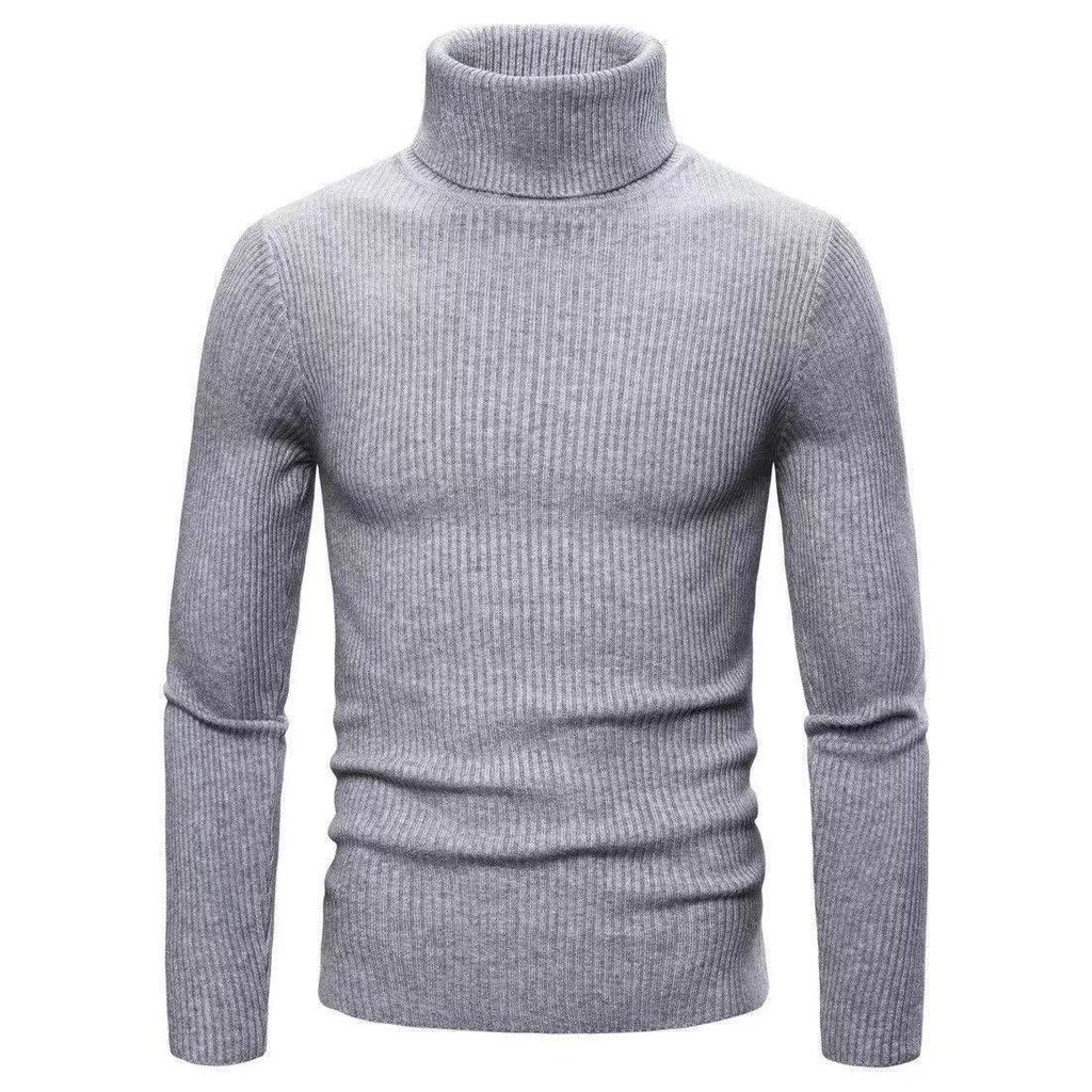 Autumn and Winter New Men's Turtleneck Sweater Male Korean Version Casual All-match Knitted Bottoming Shirt