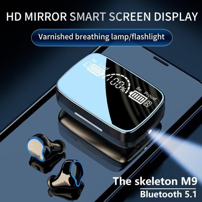 Écouteurs sans fil Bluetooth 5.1 TWS, véritable casque de jeu de sport, écouteurs stéréo 9D avec micro pour Iphone, [434C939]