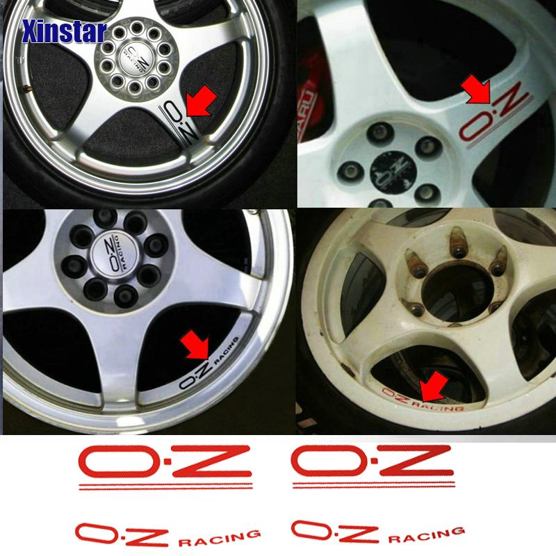 8 шт. Наклейка на диск OZ Racing Для дисков OZ Rally Racing Наклейки на спицы Черные Универсальные Аксессуары для тюнинга авто