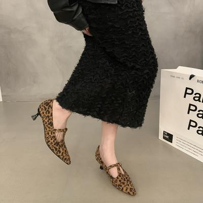 Темпераментные туфли-лодочки на высоком каблуке, весна и осень, ретро замша, фея Мэри Джейн, одинарные туфли