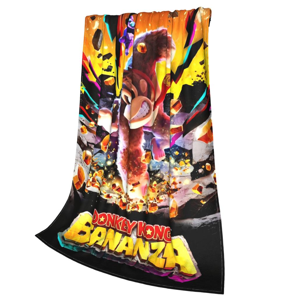 donkey kong bananza game Merch Blanket Soft Velvet Throw Blankets Relax Quilt