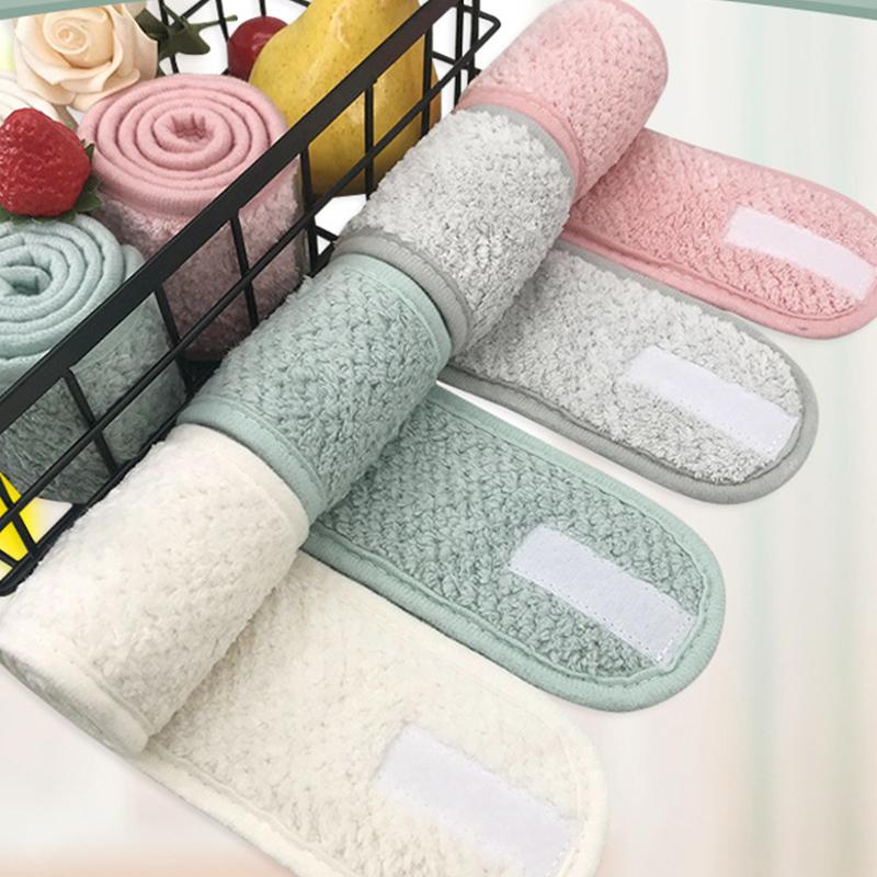 Регулируемая повязка на голову для макияжа, мягкая повязка для мытья лица, банное спа-повязка для лица