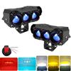Motorcycle LED Work Headlight LED Running Lights 12V With Blue Lens Spot Light 5 Modes Strobe Fog Lamp For Motorbike Truck ATV