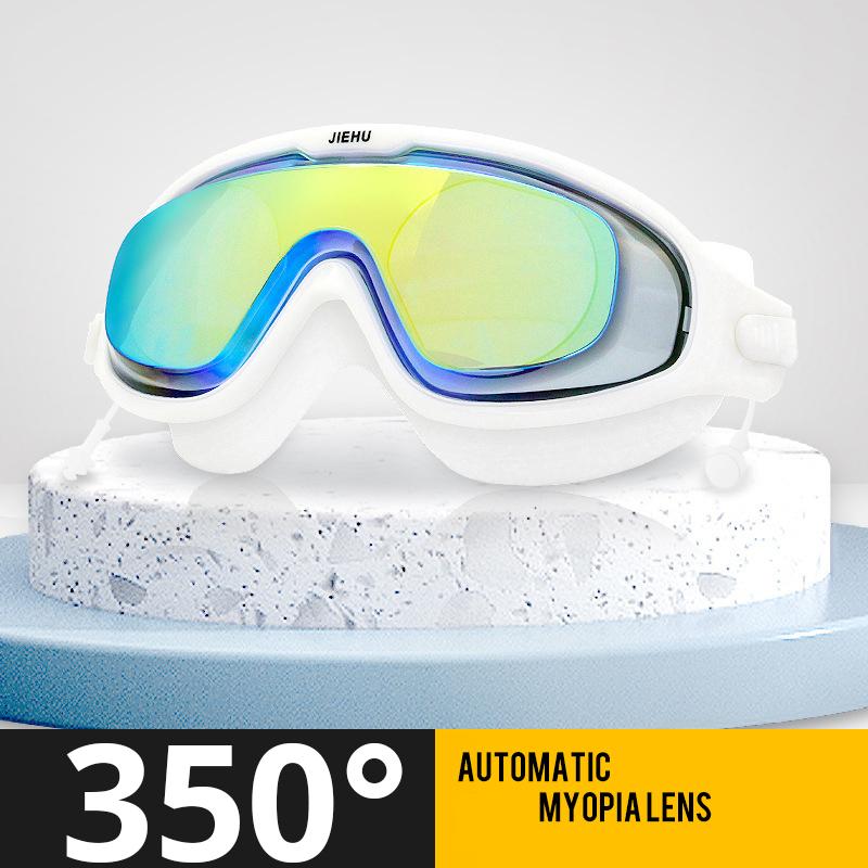 Очки для плавания при близорукости, оптические противотуманные очки для плавания, корректирующая маска для подводного плавания с диоптриями, бесплатные беруши и сумка для хранения