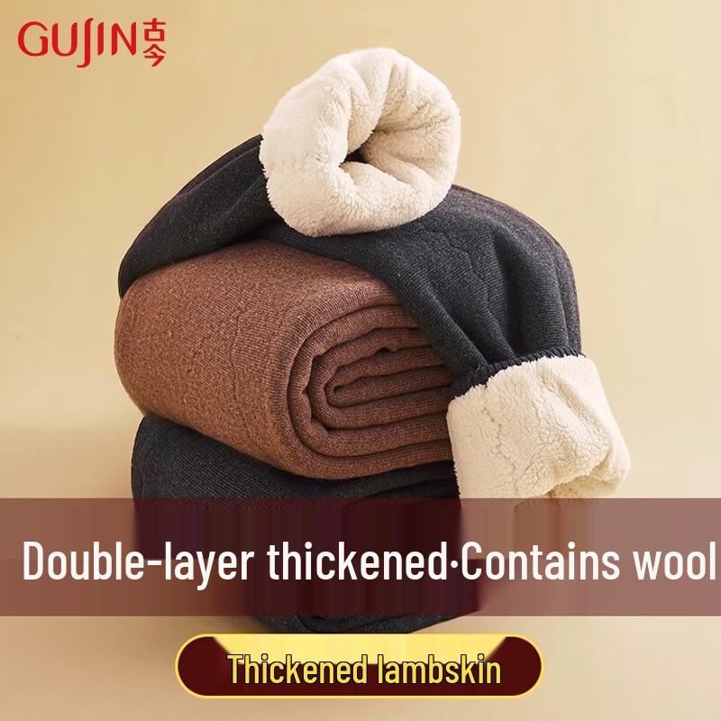 Женские очень толстые термобрюки на флисовой подкладке GUJIN