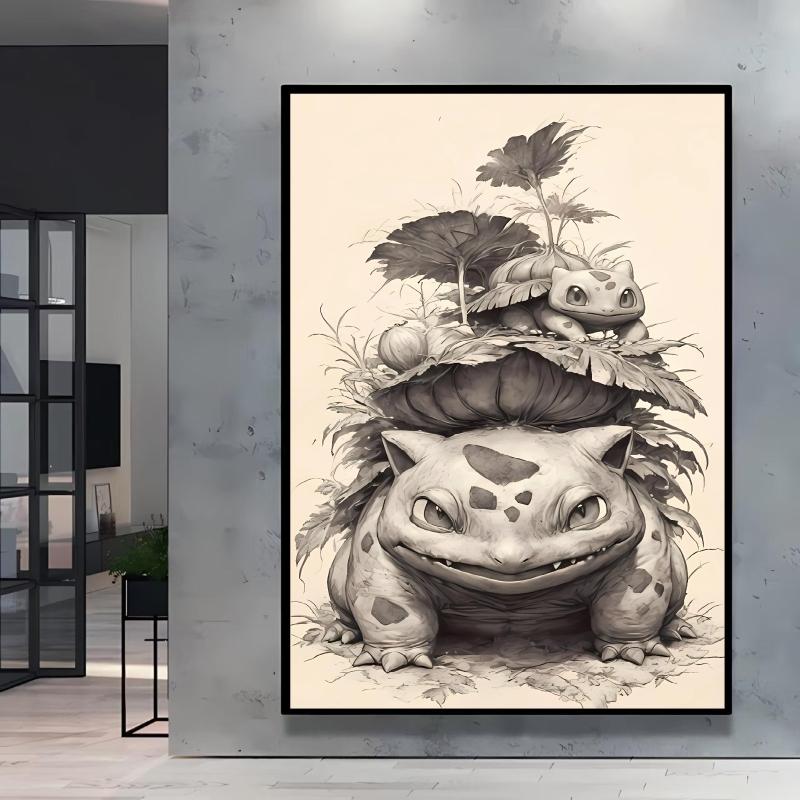 Japanese Anime Canvas Paintings Pokemon Umbreon Retro Style Cartoon Picture Modern Home Living Room Children's Room Decor Poster