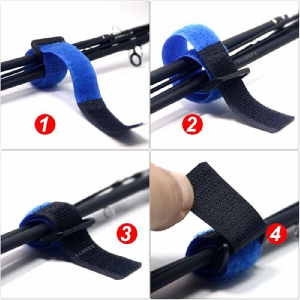 10pcs Reusable Belt Outdoor Fastener Fishing Rod Tie Fishing Accessories  Straps