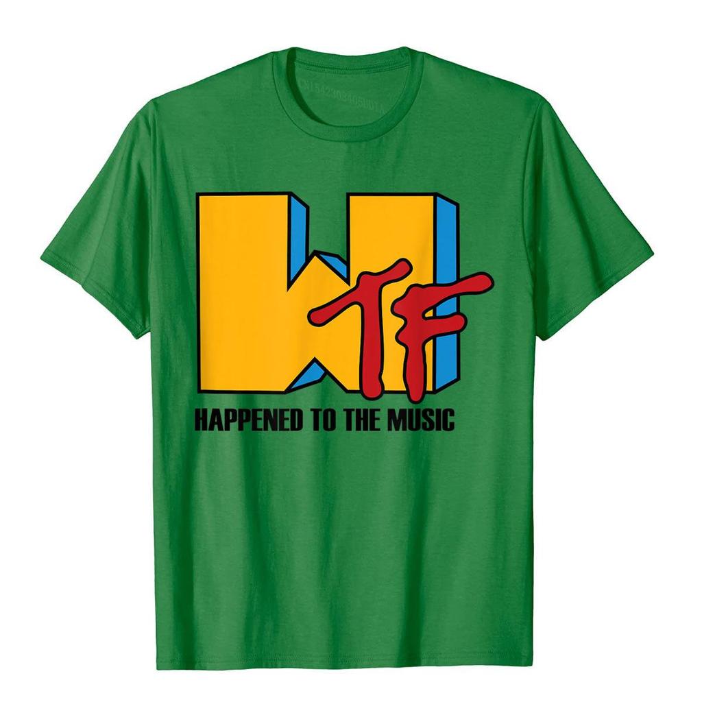 Wtf Happened To Music Funny Retro 80s Tshirt Popular Unisex T Shirts Funny Tops Shirts Cotton Gothic