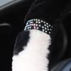 Нет Внутренний Плюшевый Чехол на Руль с Бриллиантами Эластичный Женский Зимний Удобный Мягкий