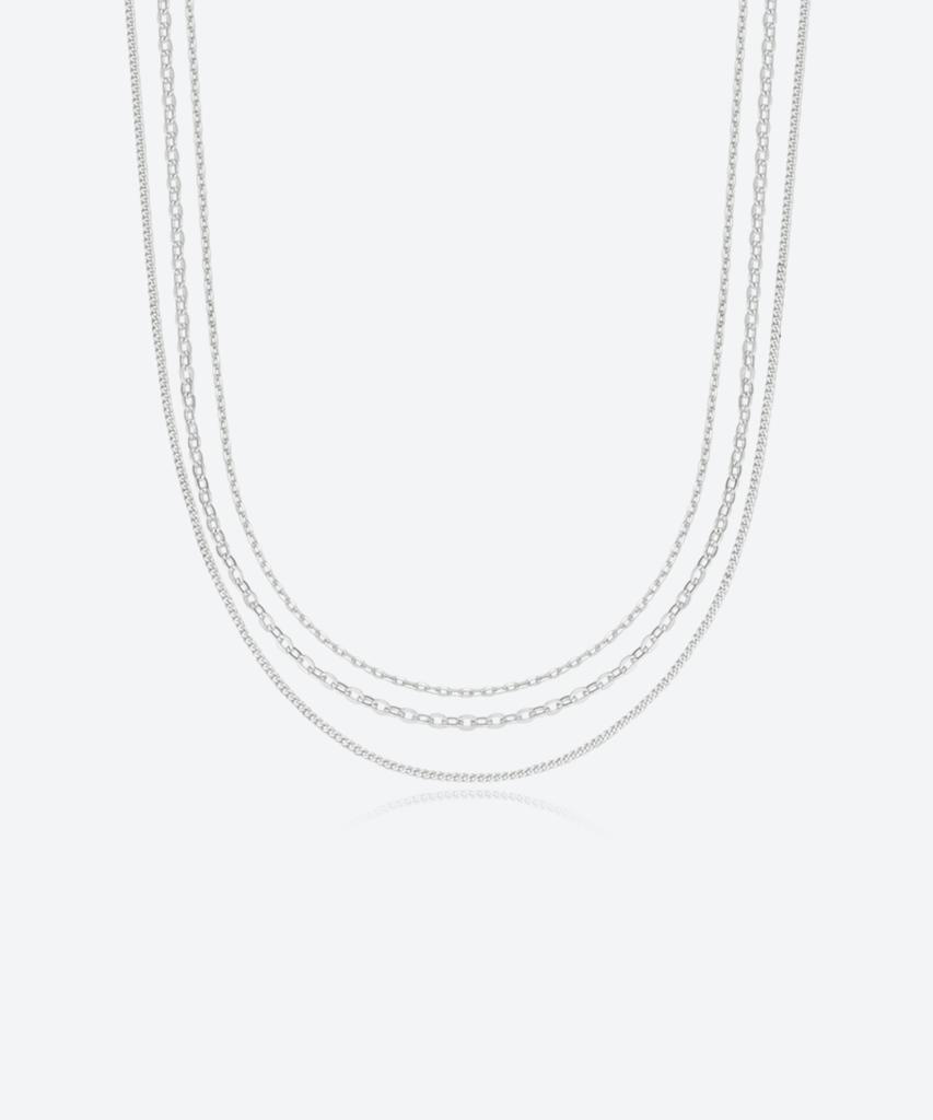 Серебряная трехслойная цепочка Baradu 925